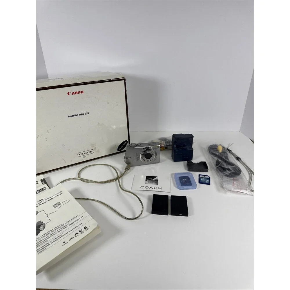 RARE Canon ELPH S500 COACH Edition Camera Kit  - Missing Coach Carry Case.